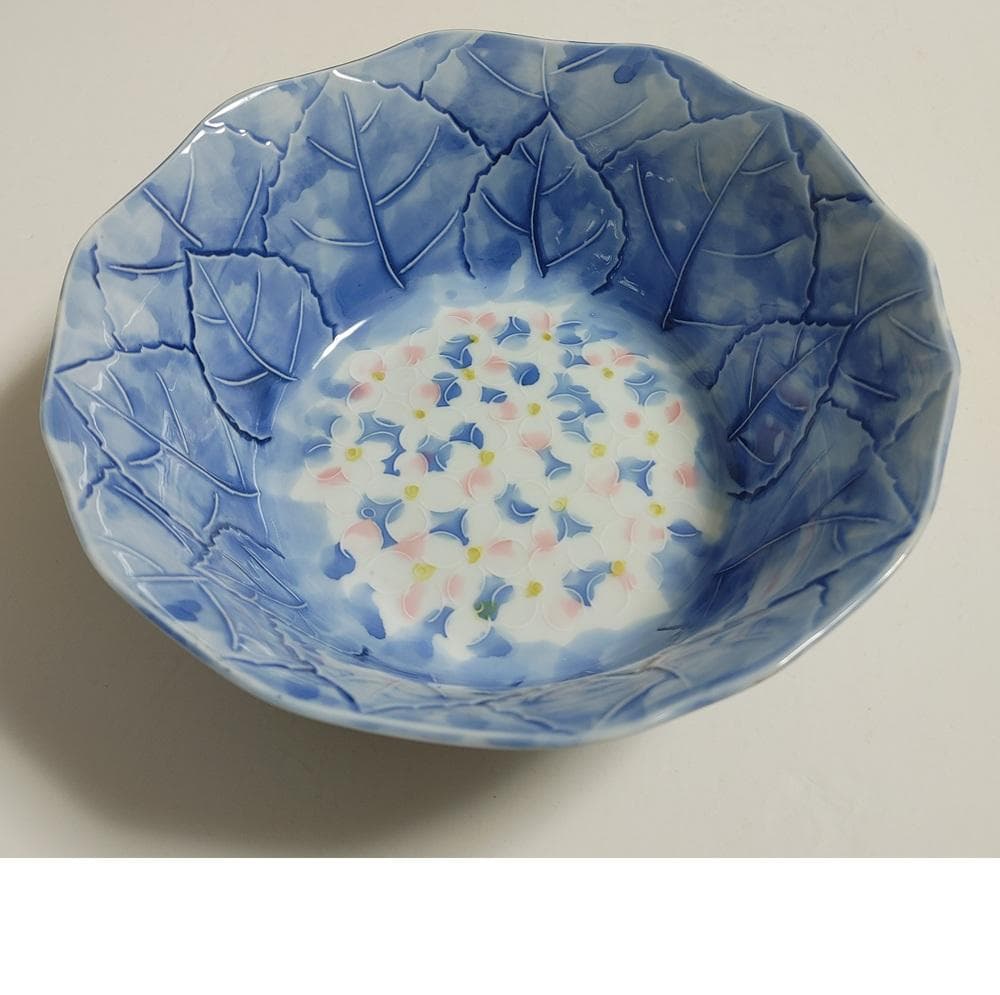 陶磁器 2枚セット★有田焼? 刻印 鉢 白 青 花文様 和食器 磁器 大鉢 日本