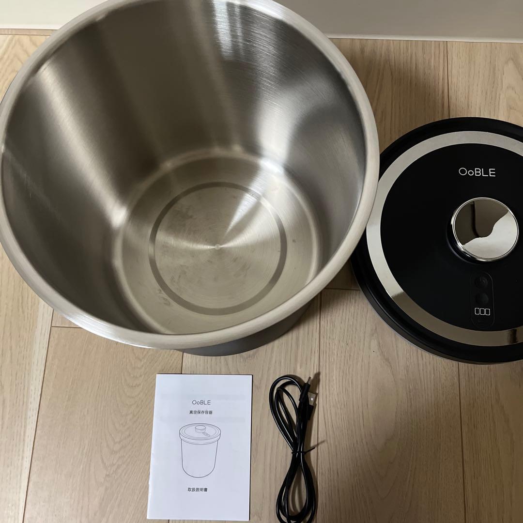 OoBLEオーブル真空保存容器BLACK13ℓ
