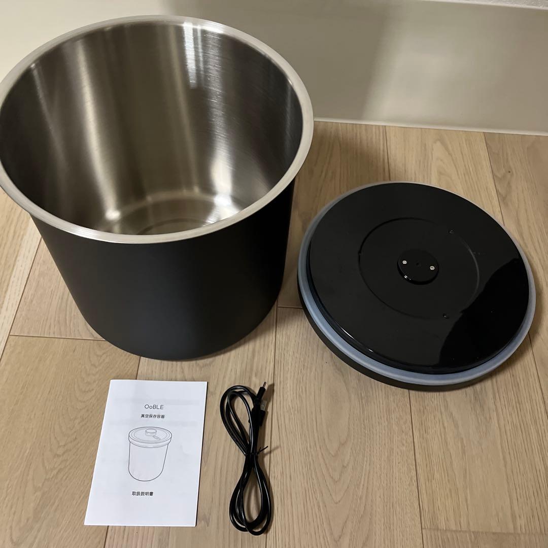 OoBLEオーブル真空保存容器BLACK13ℓ