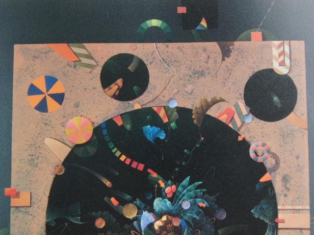 西川正美、【深き淵より】、希少な額装用画集画、新品高級額 額装付、状態良好