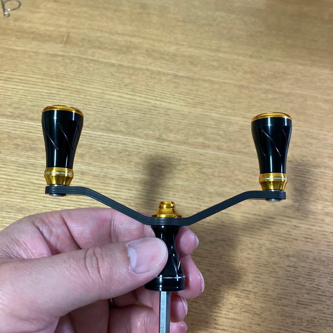 美品　ダイワ　6角軸用　ゴメクサス100mm ダブルハンドル　スタンド　セット