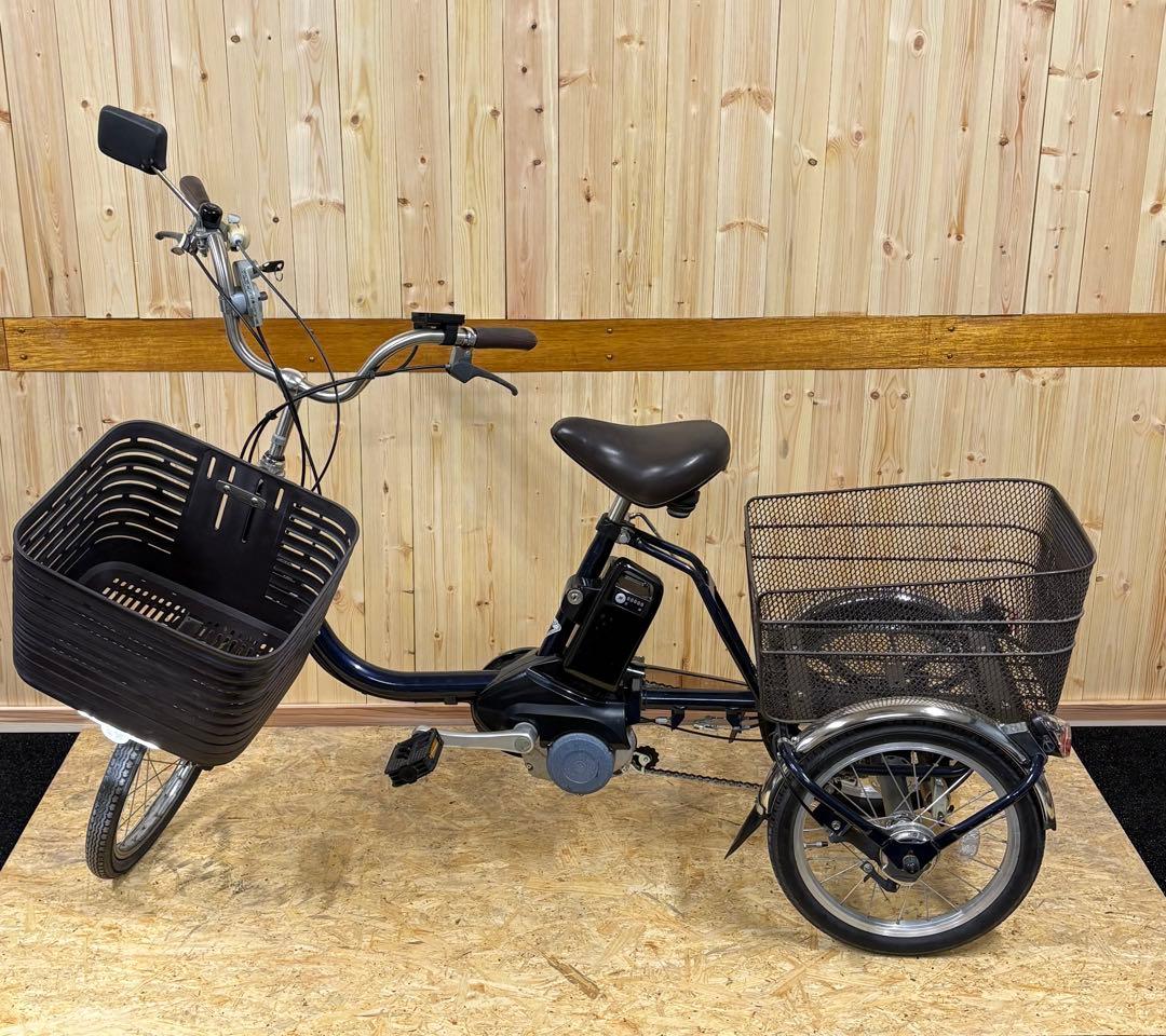 【美品】Panasonic 電動アシスト三輪車 ネイビー