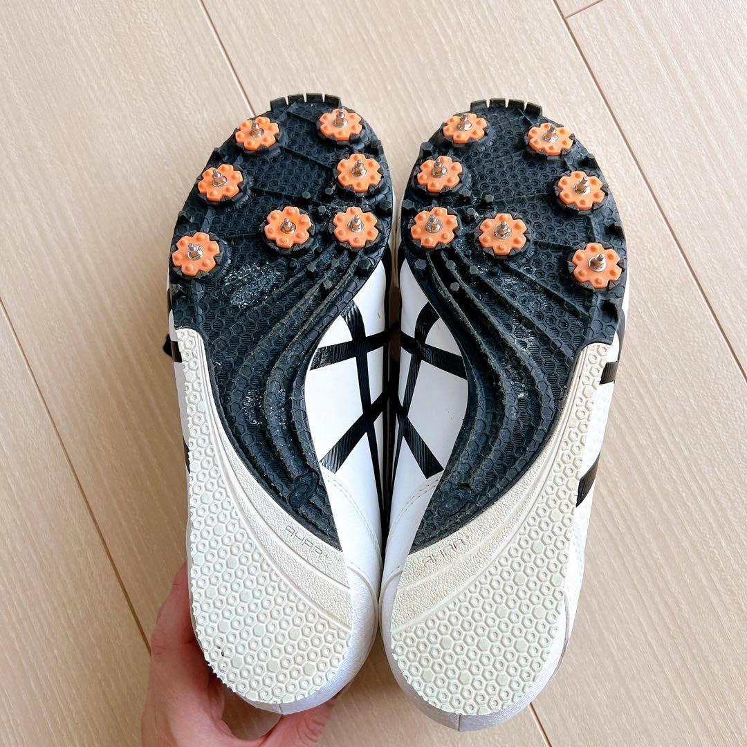 アシックス 陸上スパイク EFFORT 13 25.5cm ホワイト asics