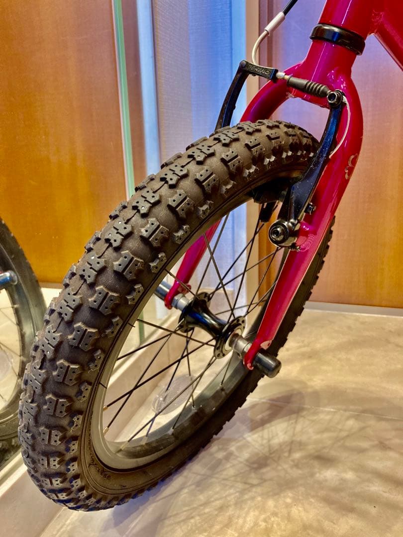 【キャリーバッグ付き・極美品】ヨツバサイクル　16インチ　クリスタルピンク