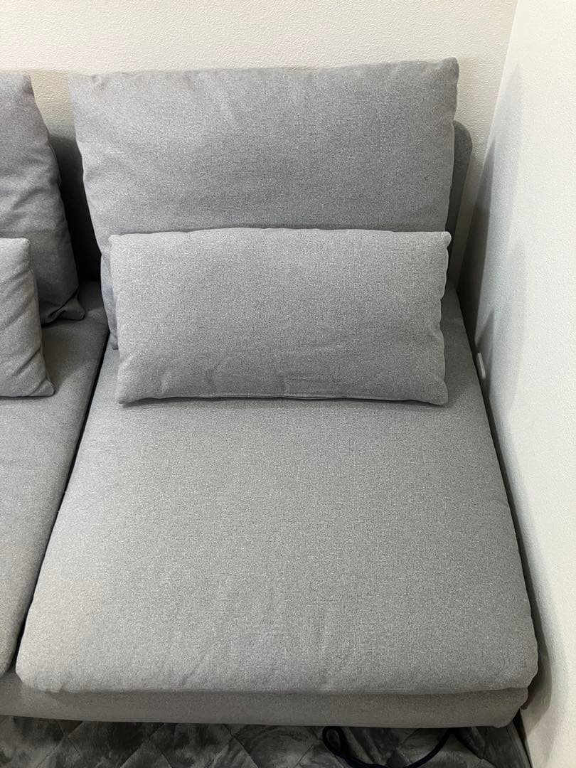 【送料無料】引き取り可能　ソーデンハムン コンパクト ソファIKEA グレー