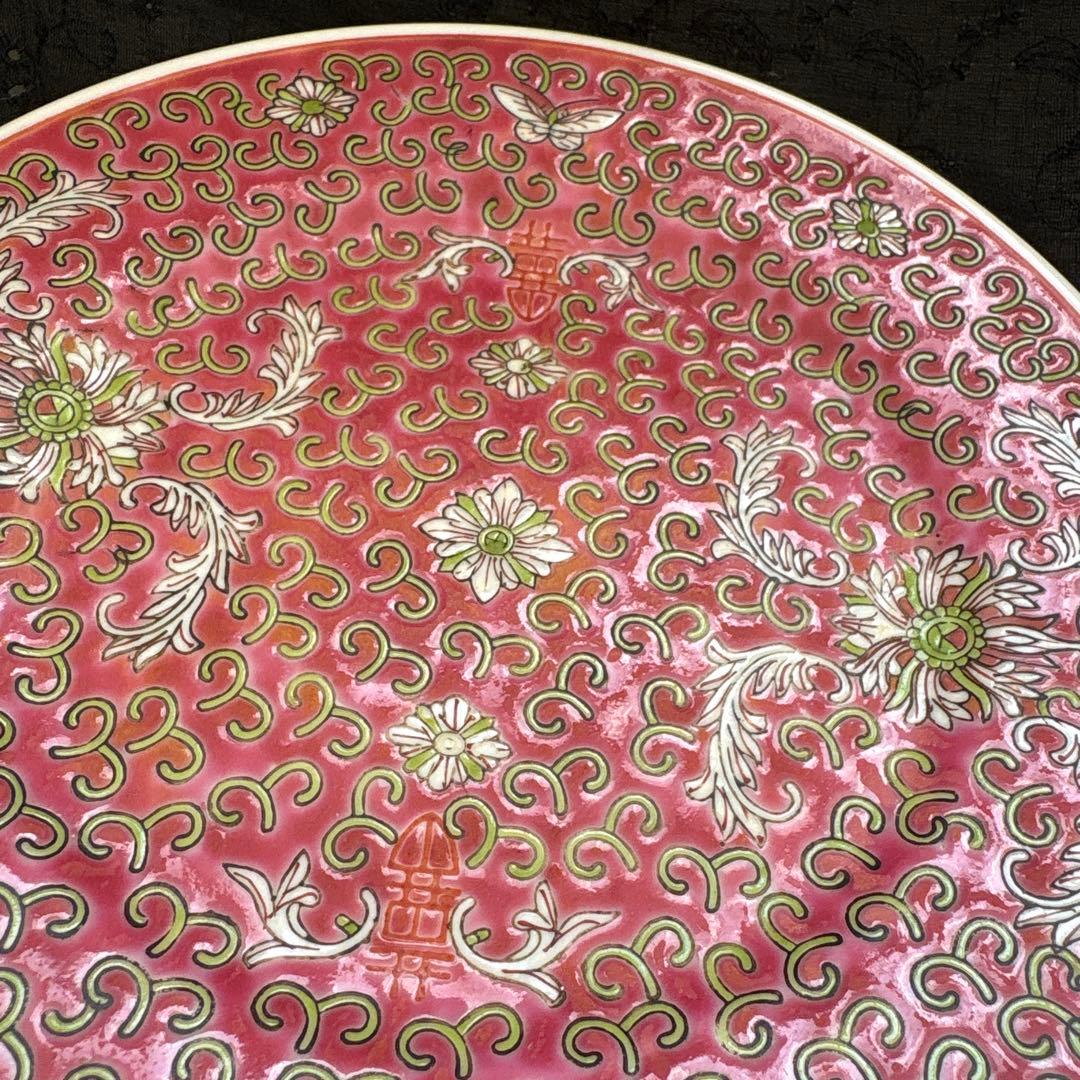 中国　景徳鎮製　赤絵　皿　プレート皿　3枚セット