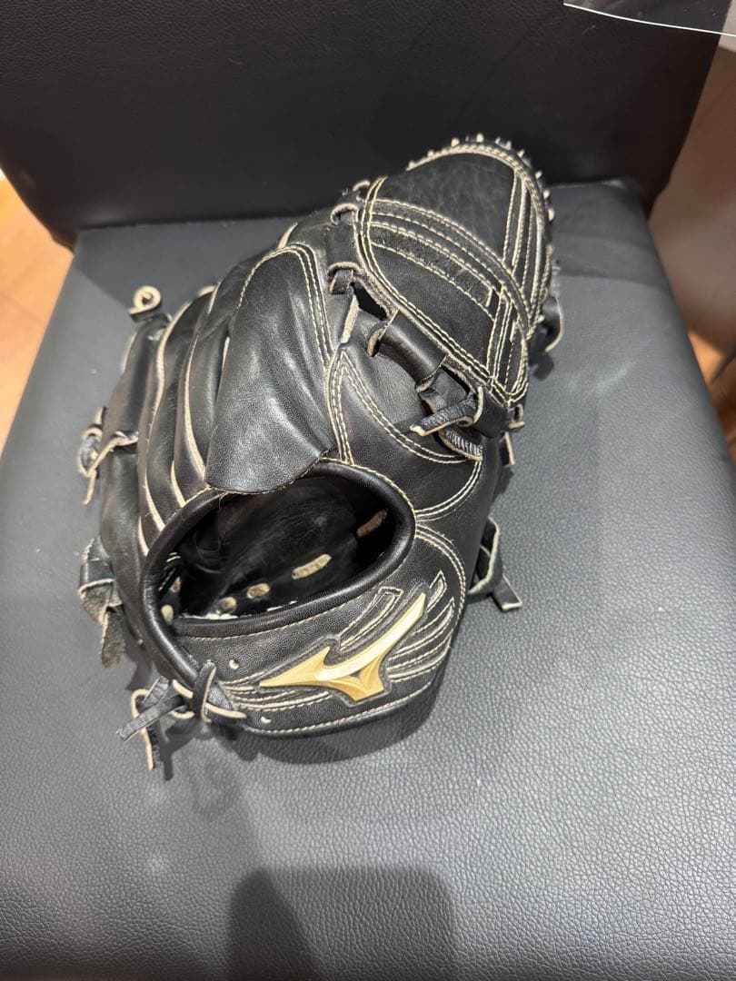 ミズノ 野球グローブ 黒　グローバルエリート