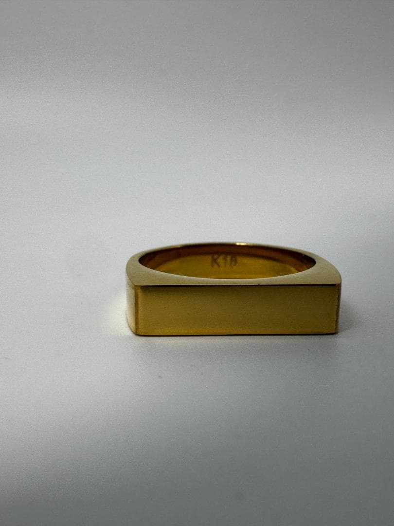 《美品/日本製18金》K18 シンプルリング 3.35g 11号