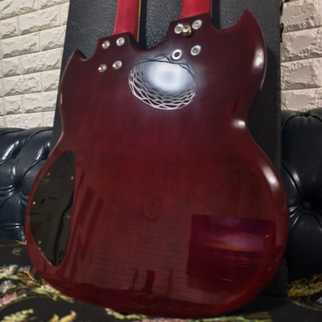 【美品・希少】mavis ダブルネックギター 専用ハードケース付