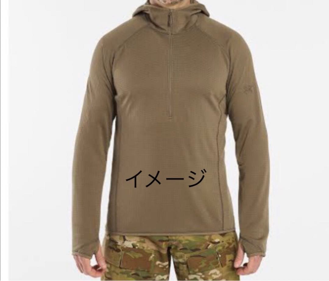個人装備 DELTA AR 1/2 ZIP NECK HOODY MEN'S Black