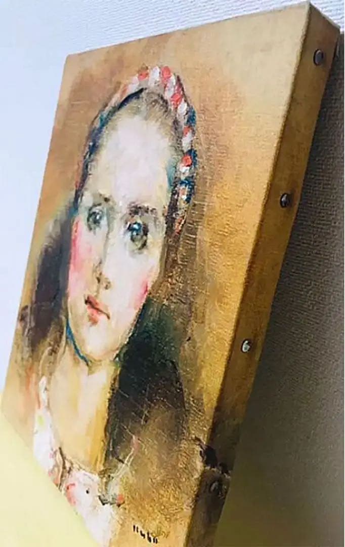 久保晃 油彩 カンヴァス F3 原画 真作保証 合箱有り 1点物
