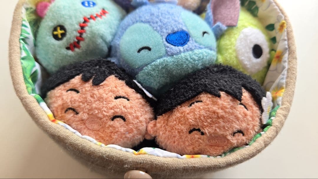 ディズニーストア　スティッチ　ツムツム　スティッチとオハナのぬいぐるみセット