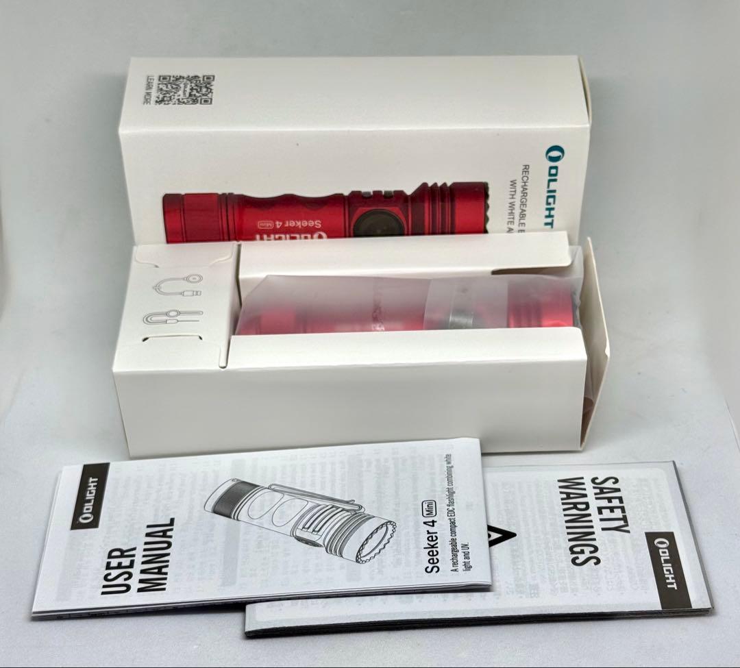 新品同様！オーライト OLIGHT Seeker 4 Mini レッド 昼光色