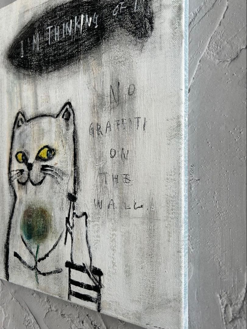 原画/絵画/猫/インテリア/Graffiti on the wall