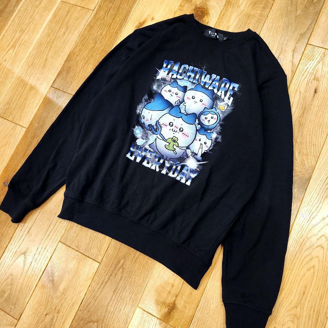完売品✨ちいかわ スウェット HACHIWARE EVERYDAY ブラック M