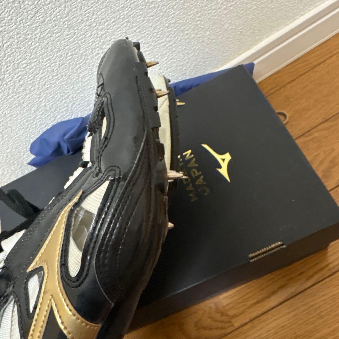 Mizunoクロノインクス9spスパイクシリーズブラックゴールド26.5