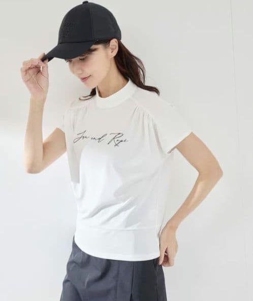 値下げ新品　ジュンアンドロペ　モックネックXL 白ホワイト定価22000円