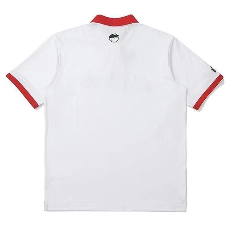 白色M マルボンゴルフ ポロシャツ malbon golf シャツ メンズ 半袖