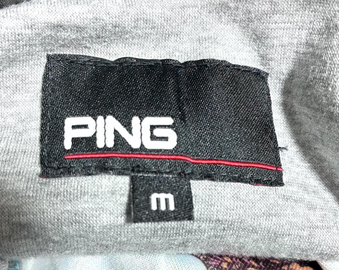 【早い者勝ち✨】ピンゴルフ PING メンズ 半袖 ポロシャツ Mサイズ 総柄