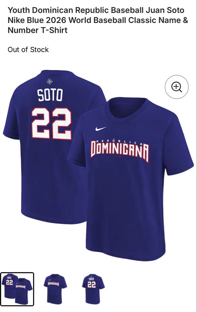 Nike ドミニカ Tシャツ SOTO 22 フアン・ソト