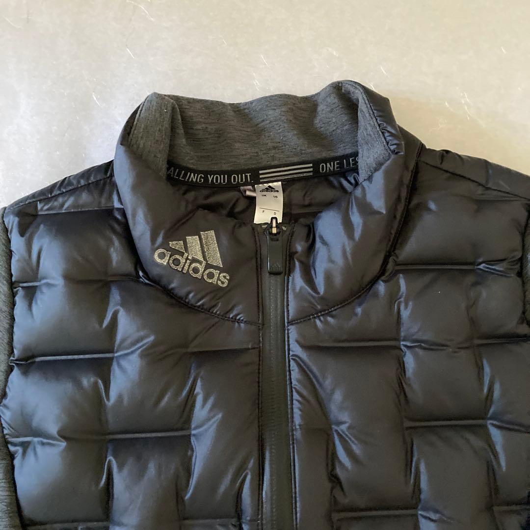 adidas レディース ダウンジャケット ブラック/グレー
