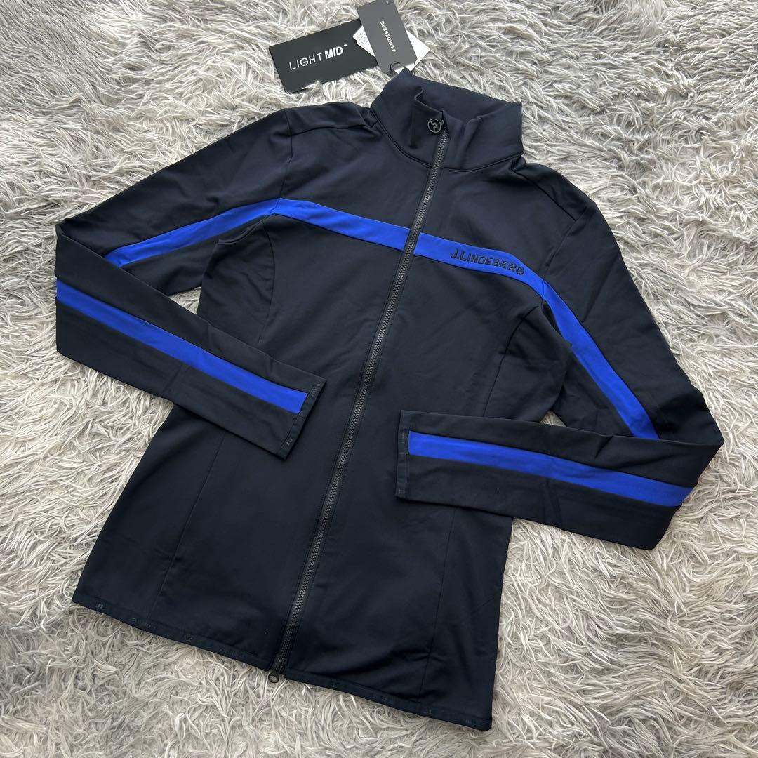 新品　ジェイリンドバーグ　ジャケット　裏起毛　ネイビー　フルジップ　XS