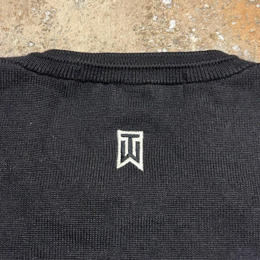 NIKE TIGER WOODS 刺繍セーター ゴルフ ブラック S