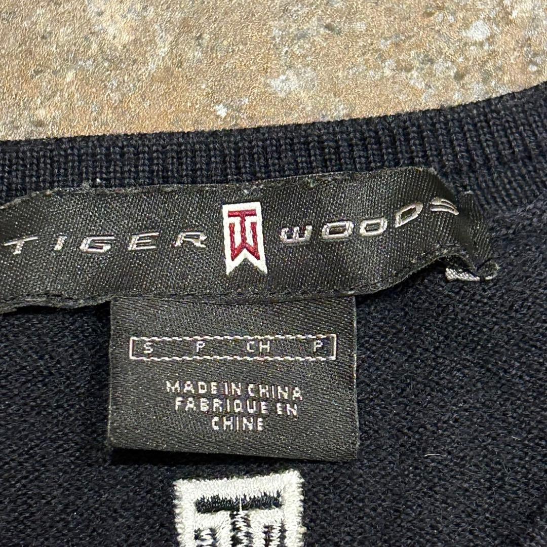 NIKE TIGER WOODS 刺繍セーター ゴルフ ブラック S