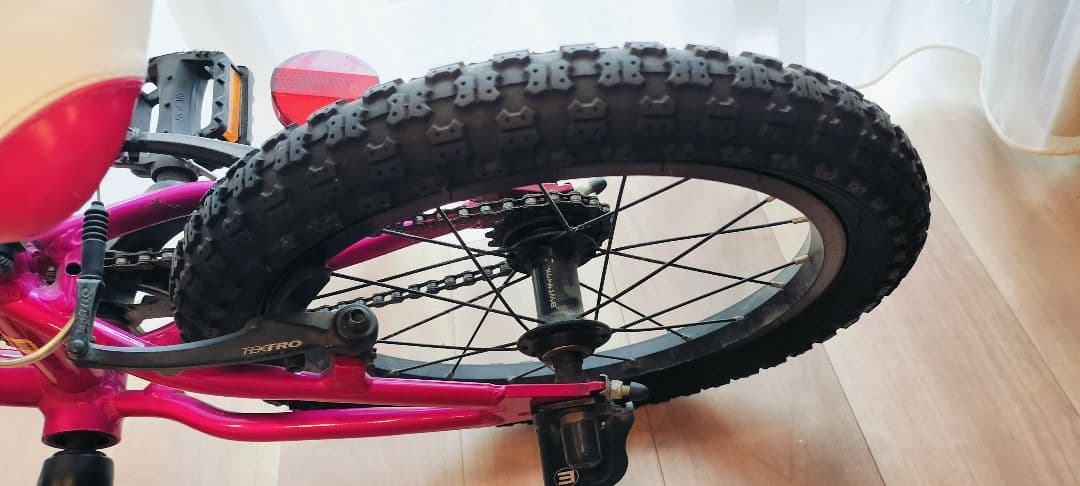 ヨツバサイクル【クリスタルピンク】　キッズバイク 16インチ