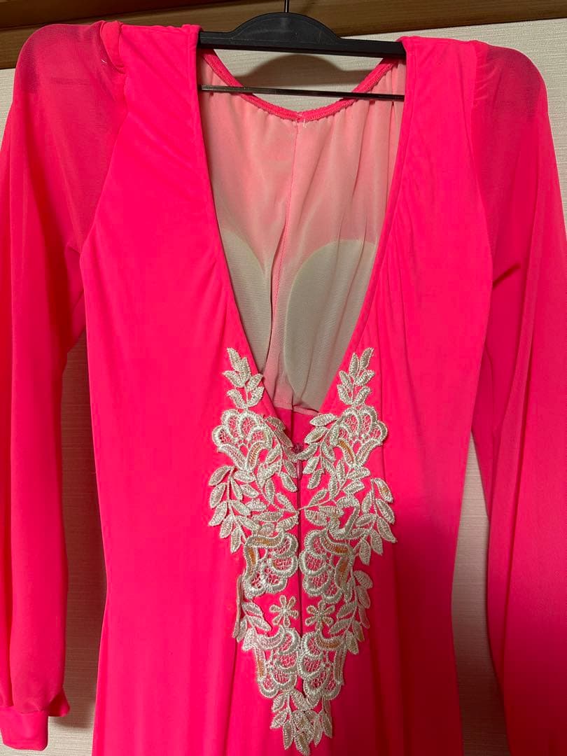 ピンク マーメイドラインドレス