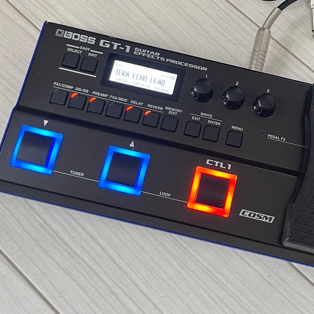 【アダプターとシールド付き】BOSS GT-1 ギター マルチエフェクター