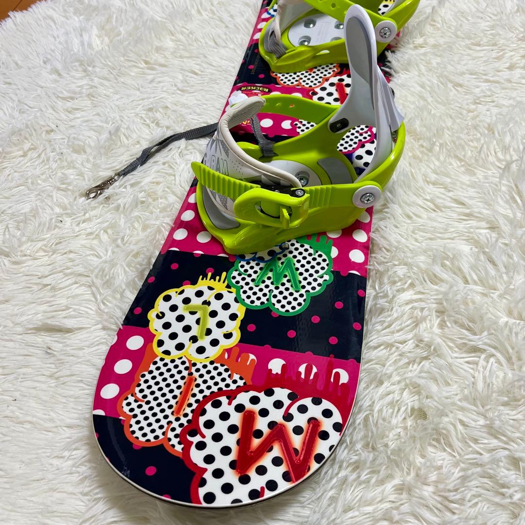 【極美品】IGNIO ジュニア用スノーボード 90cm ビンディングセット