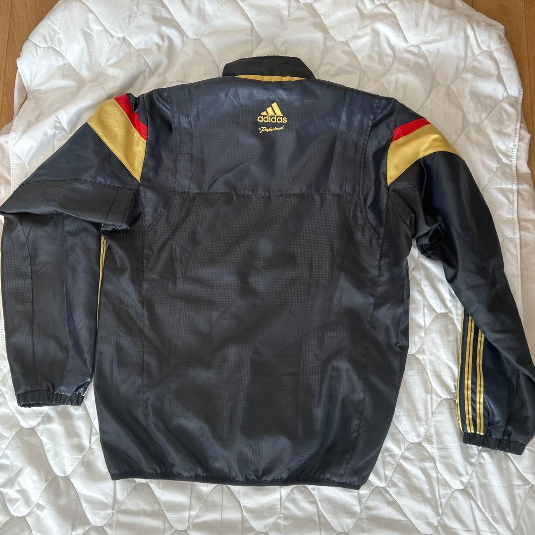adidas ジップアップジャケット上下セット L ブラック/レッド/ゴールド