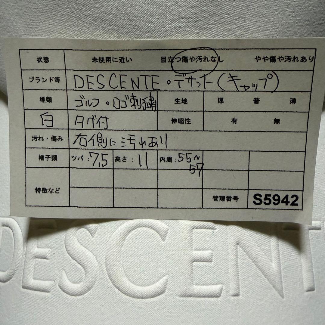 【デサント DESCENTE】ゴルフ キャップ 吸汗速乾 抗菌防臭 ロゴ刺繡
