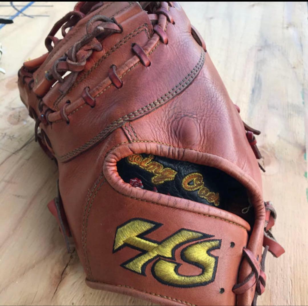HS 硬式グローブ オレンジ　ホッタスポーツ 左用　ファーストミット