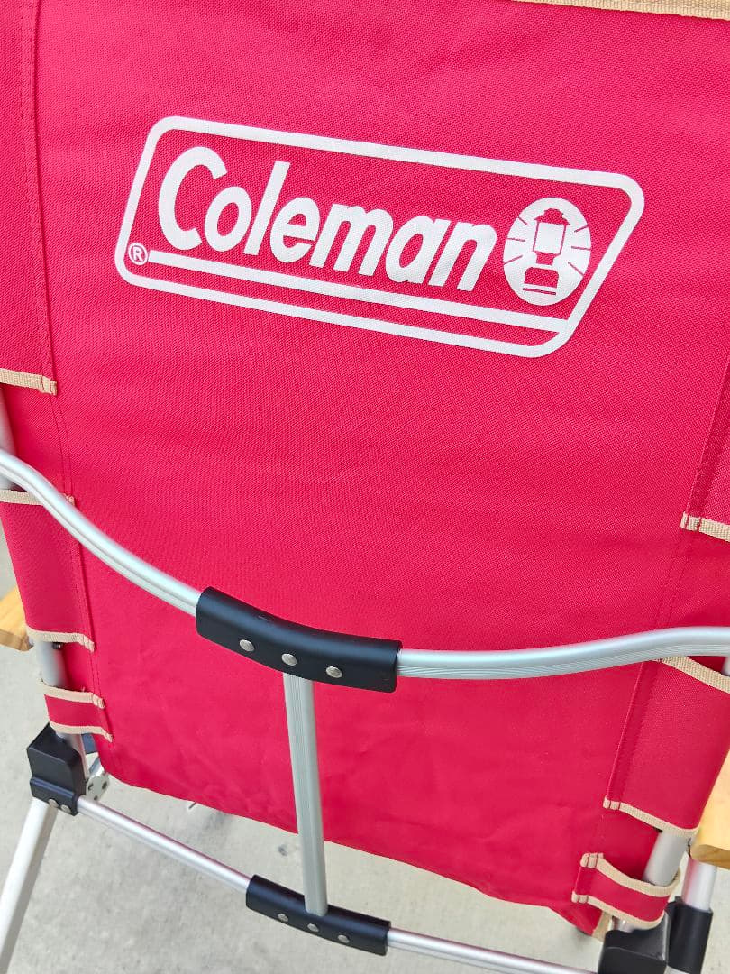 コールマン レイチェア レッド 収納袋付 三段階リクライニング