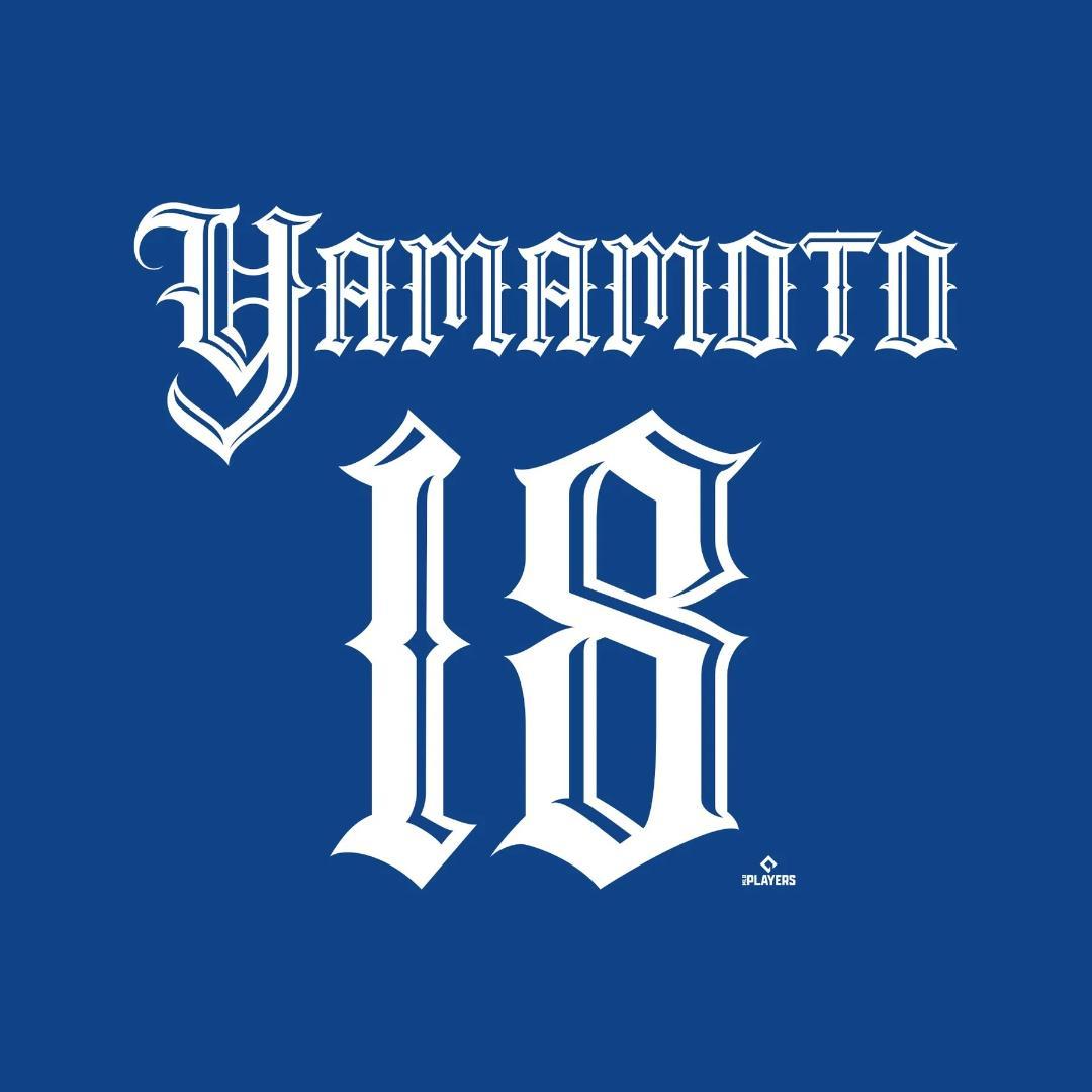 応援グッズ MISTER CARTOON DODGERS YAMAMOTO TEE BLUE