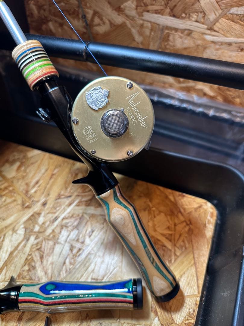 渓流釣り　トップウォーター　自作グリップ　ロープロ
