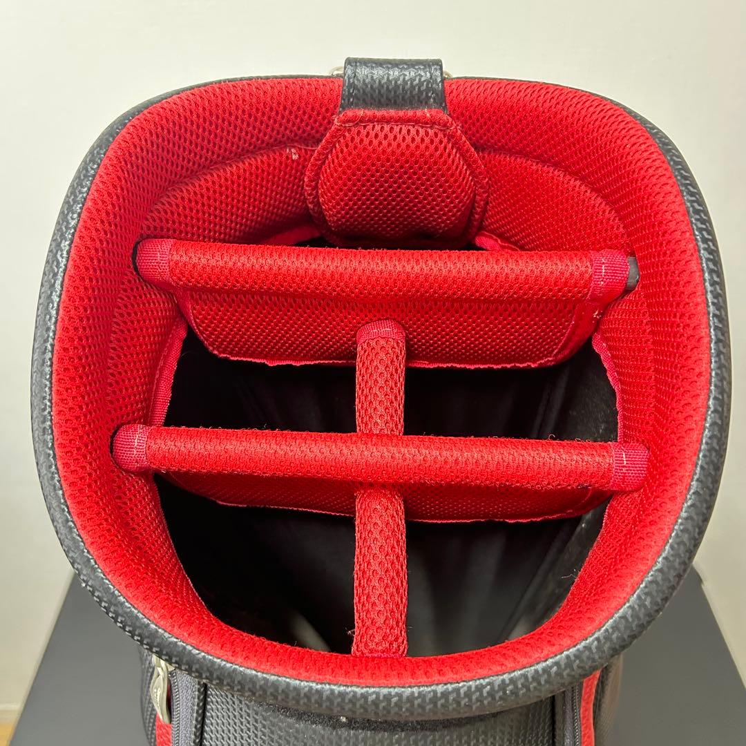 ブリヂストンゴルフ キャディバッグ 9.0型 ブラック／レッド 美品