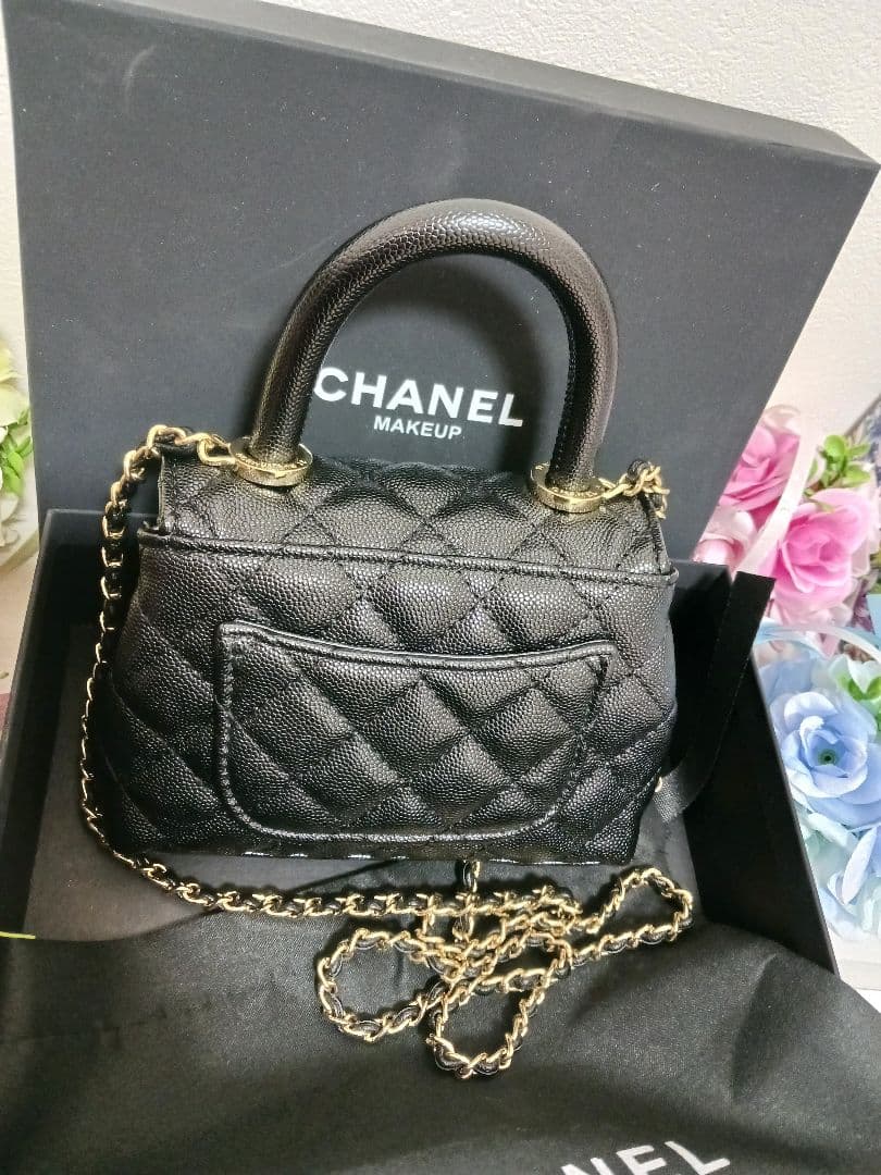 CHANELシャネルノベルティ ハンドバッグ チェーンショルダー