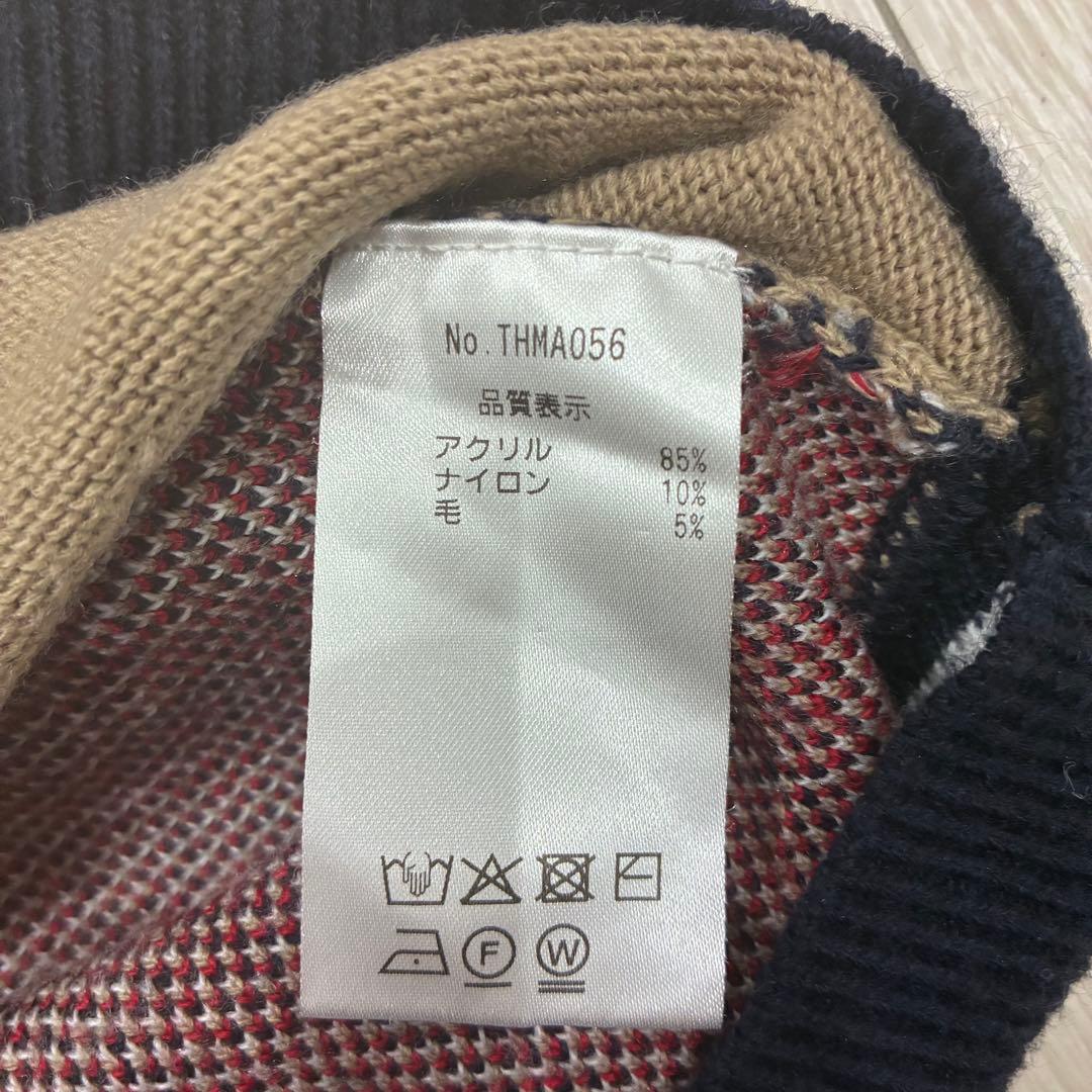   GOLF ベージュ Vネックベスト　チェック　美品