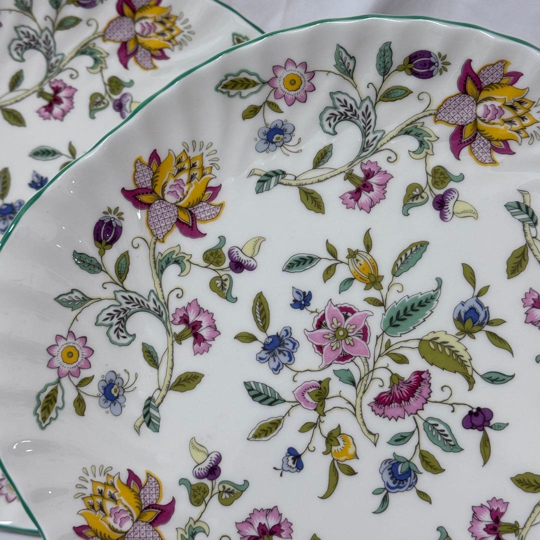 Minton ミントン ハドンホール グリーン B&Bプレート 27㎝ 2set