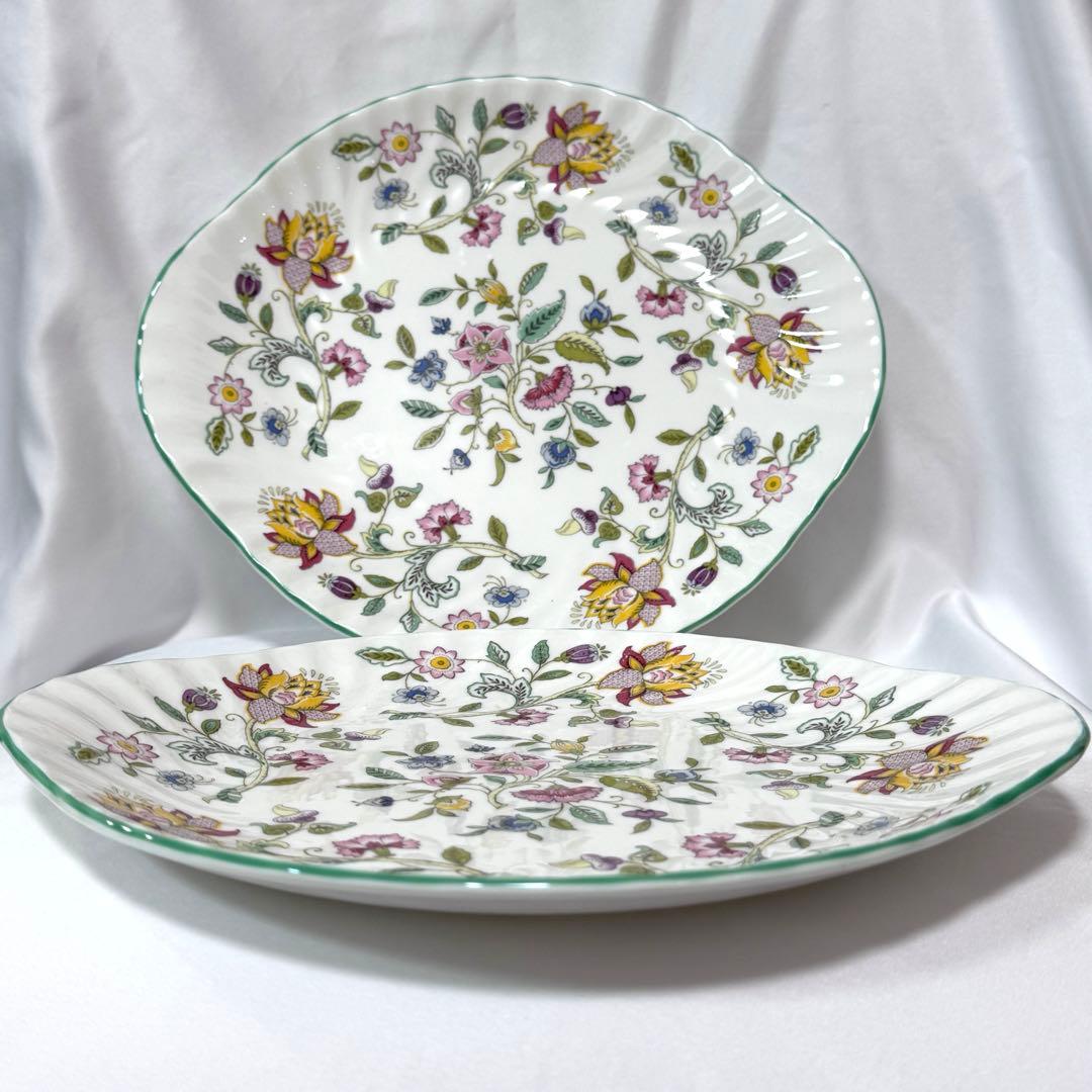 Minton ミントン ハドンホール グリーン B&Bプレート 27㎝ 2set