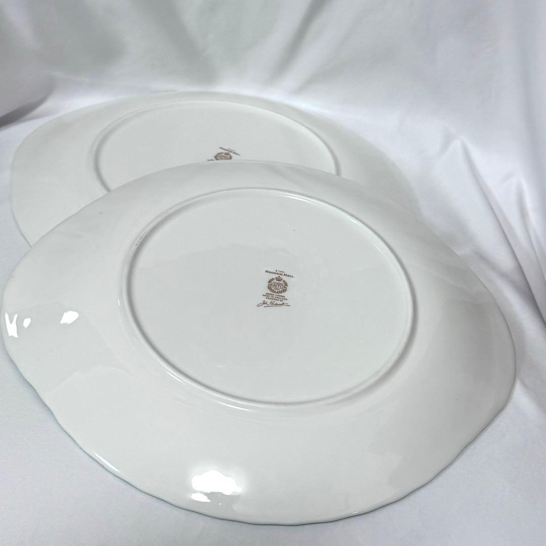Minton ミントン ハドンホール グリーン B&Bプレート 27㎝ 2set
