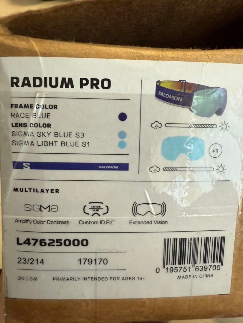 SALOMONゴーグル RADIUM PRO SIGMA RACE BLUE