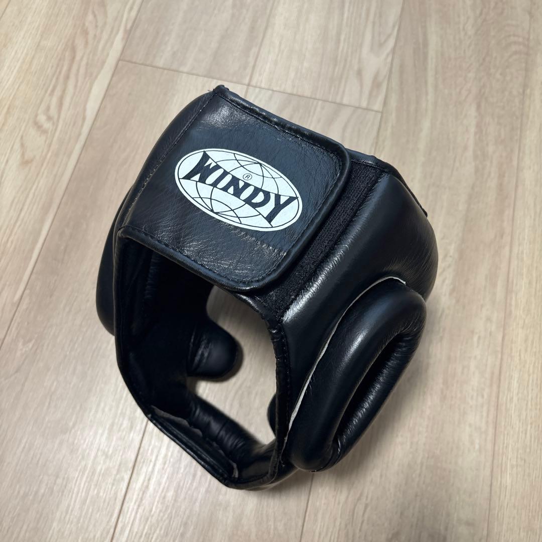 【数回使用の美品】WINDY 本革ヘッドギア M