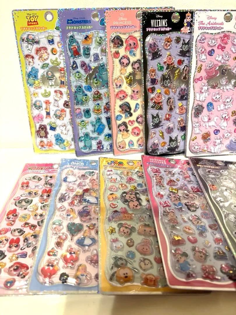 ぽ*ぼ様 【正規品】新品未使用　プチドロップステッカー　ディズニー　10種類　1