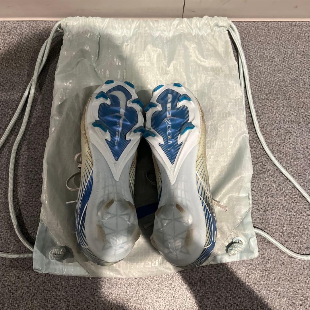 Nike スパイクシューズ ホワイト/ブルー 収納バッグ付き
