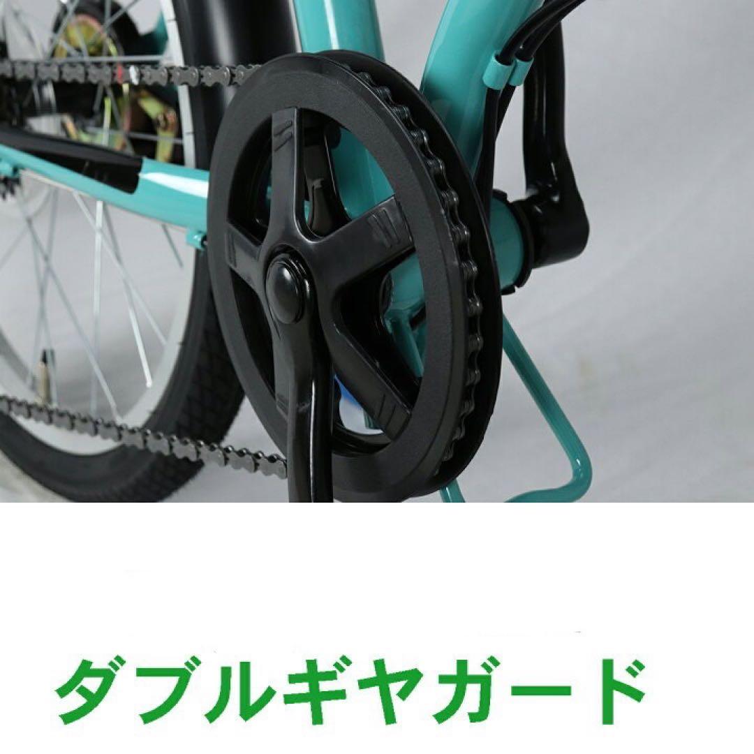 ブルー新入荷 折りたたみ 自転車 20インチ シマノ 6段変速　カゴ鍵