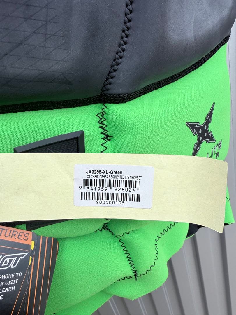 JETPILOT インパクトベスト グレー/グリーン　XL